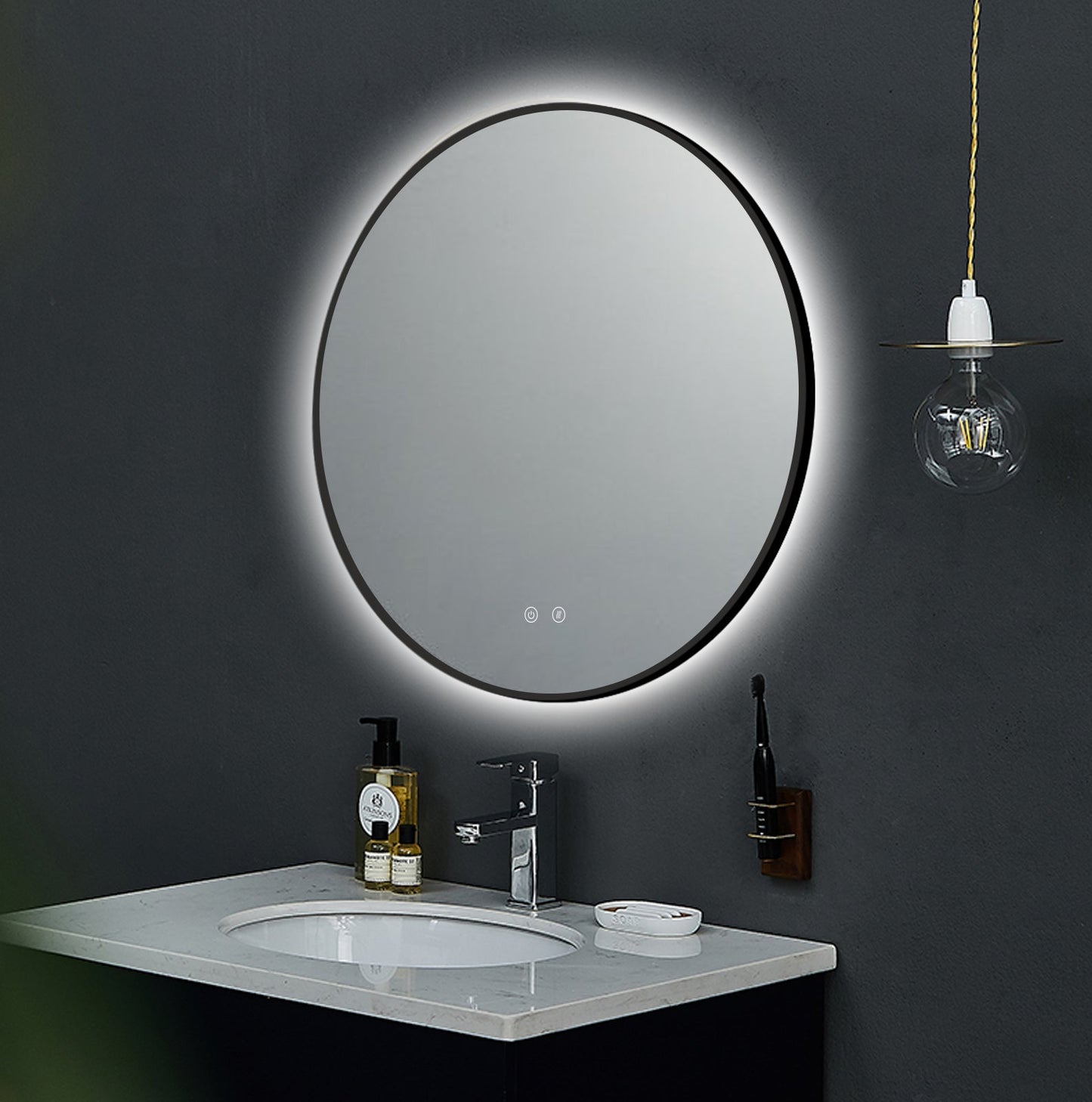LED peegel Ares Black